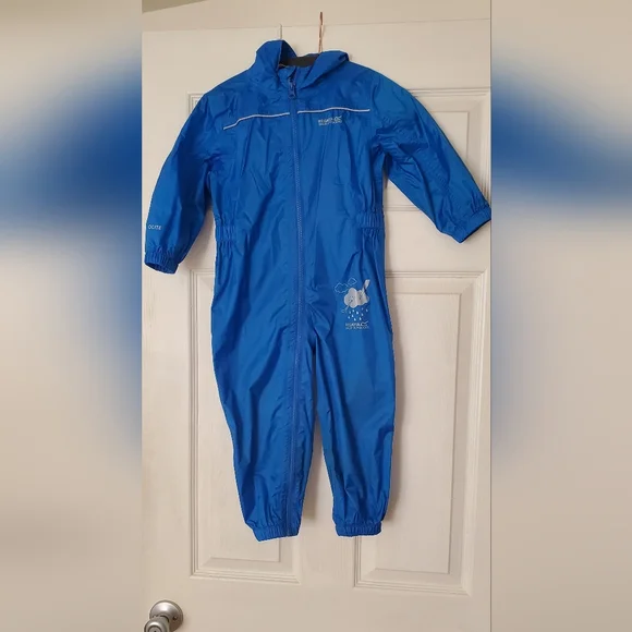 Blue Kids' Rain Suit Regatta Kids Puddle IIII Suit Oxford Blue 24-36 months - Picture 2 of 6